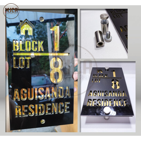 ACRYLIC HOUSE NUMBER SIGN