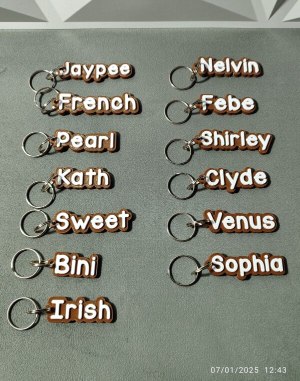 3D Printed Keychain Name - Image 5